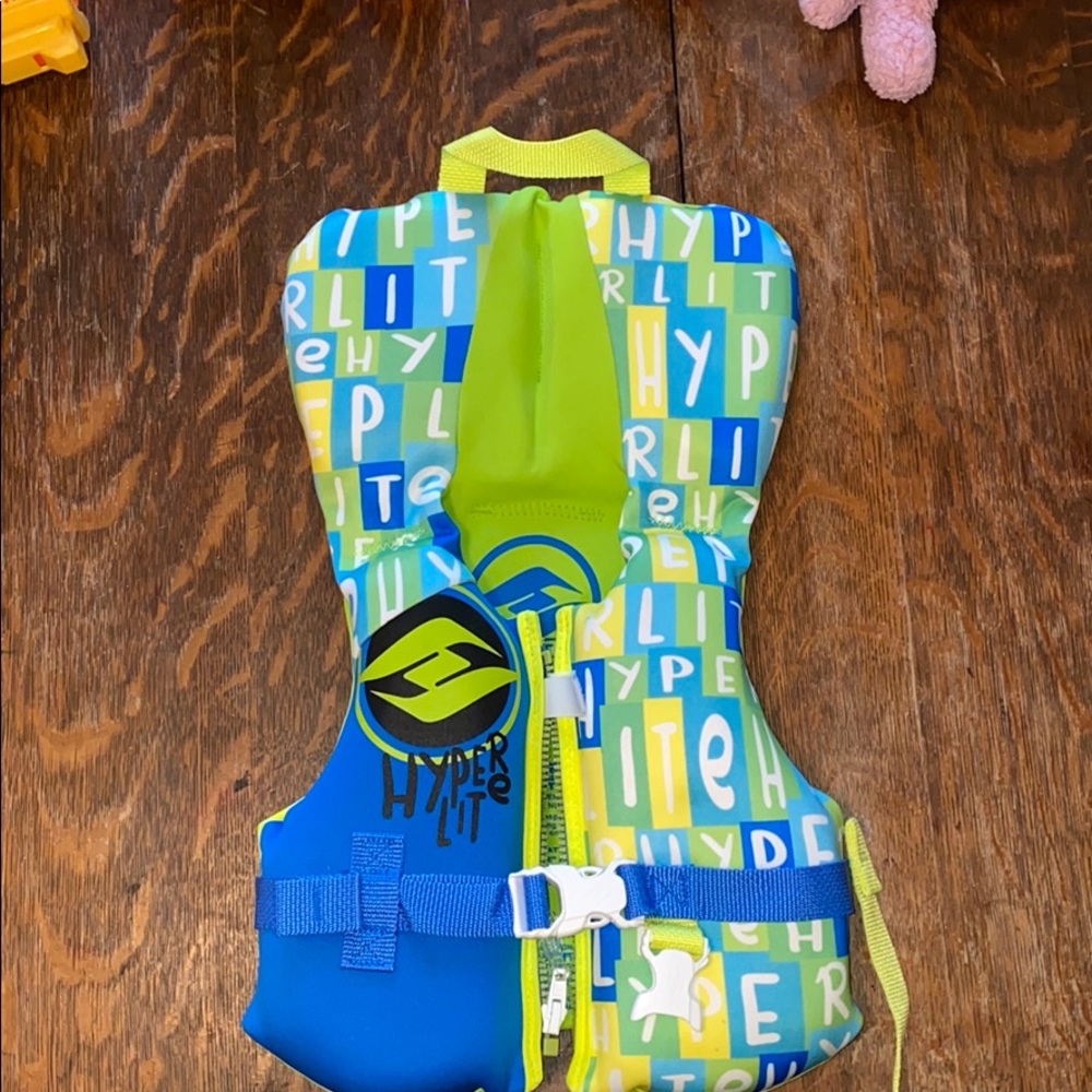 Hyperlite infant life vest.